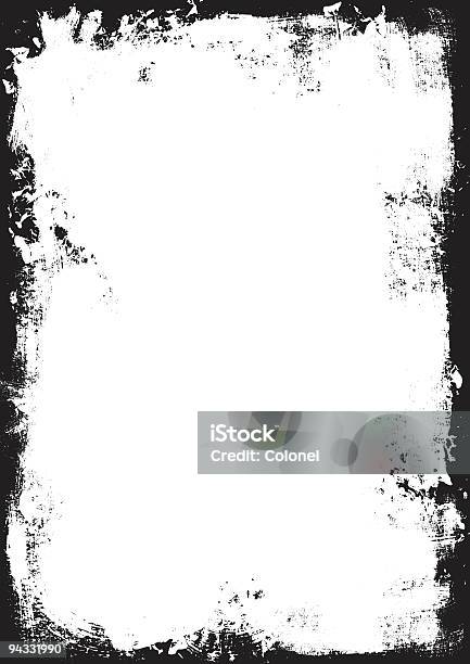 Grunge Border Stock Illustration - Download Image Now - Backgrounds, Black Border, Black Color
