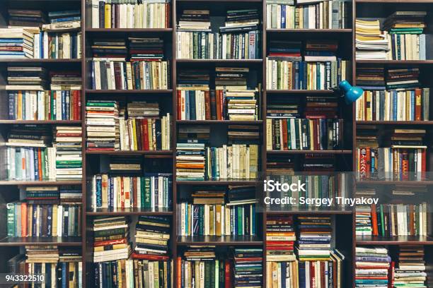 Bookstore Public Old Library Creativity Concept Stock Photo - Download Image Now - Book, Library, Bookshelf