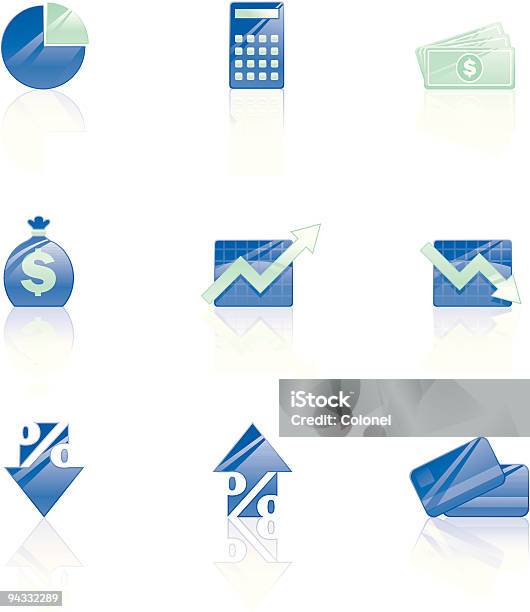 Finanzielle Symbole Stock Vektor Art und mehr Bilder von Bankkarte - Bankkarte, Börse, Dollarsymbol