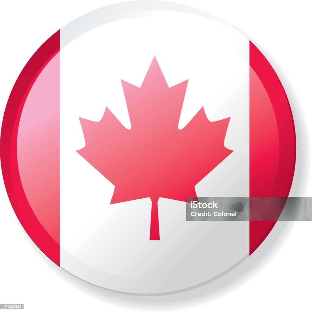 Revers à bouton Drapeau-Canada - clipart vectoriel de Canada libre de droits