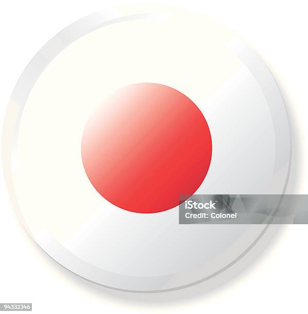 Lapela Botão De Bandeira Do Japão - Arte vetorial de stock e mais imagens de Bandeira - Bandeira, Bandeira Nacional, Bandeira do Japão