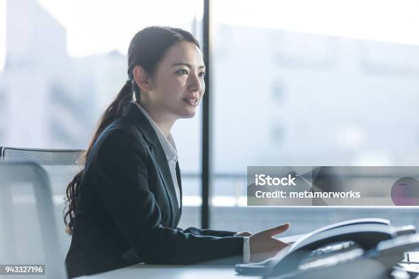 Businesswoman Working In The Office Positive Workplace Concept Stock Photo - Download Image Now