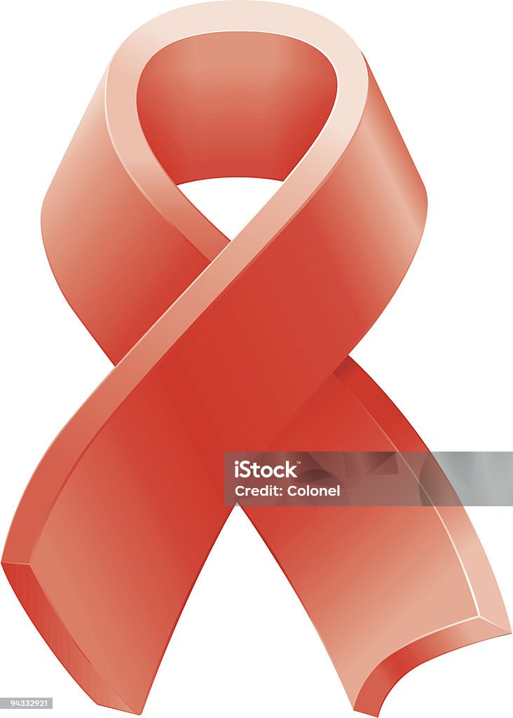 Cinta roja contra el sida - arte vectorial de Caridad y Auxilio libre de derechos