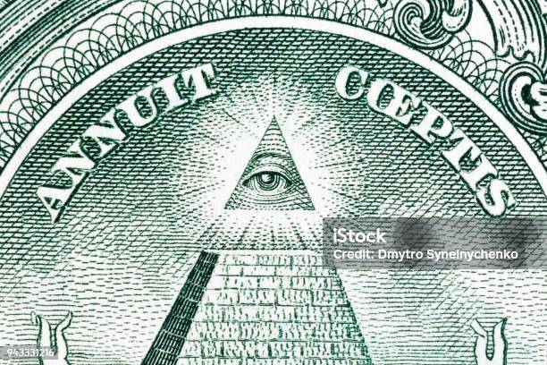 Great Press Of The Usa Big Pyramid With An Eye Of The Architect Stock Photo - Download Image Now