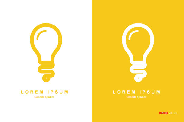 The bulbs The bulbs, Concept Design Creative concepts, white background or yellow background, Vector EPS 10 light bulb illustrations stock illustrations