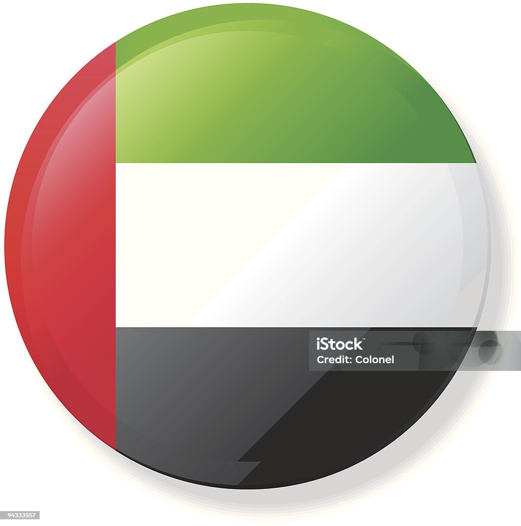Flagge Revers Knopf – Vereinigte Arabische Emirate - Lizenzfrei Abzeichen Vektorgrafik