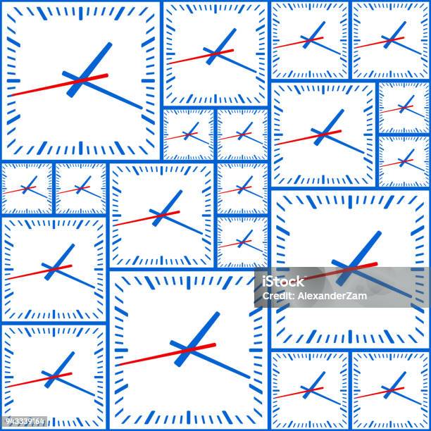 Clock Simple Pattern Square Clock Pattern Stock Illustration - Download Image Now - Accuracy ...
