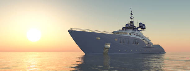 istock Luxury yacht at sunset 943347718