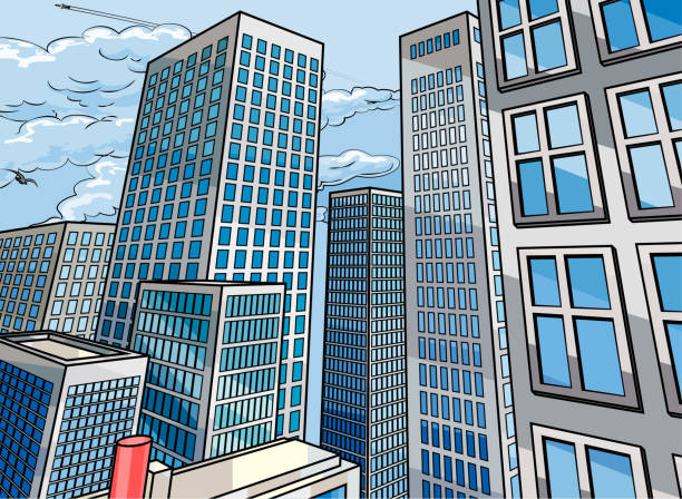 Background City Buildings Scene Stock Illustration - Download Image Now -  Comic Book, Building Exterior, City - iStock