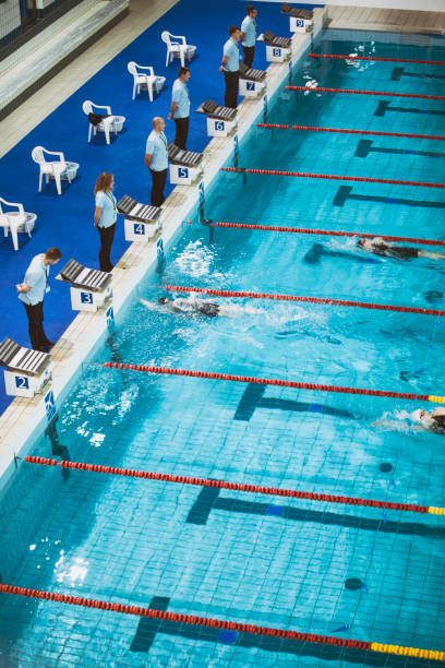 istock Finish of the swimming competition 943355380