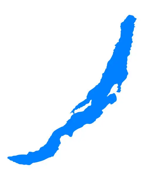 Vector illustration of Map of Lake Baikal