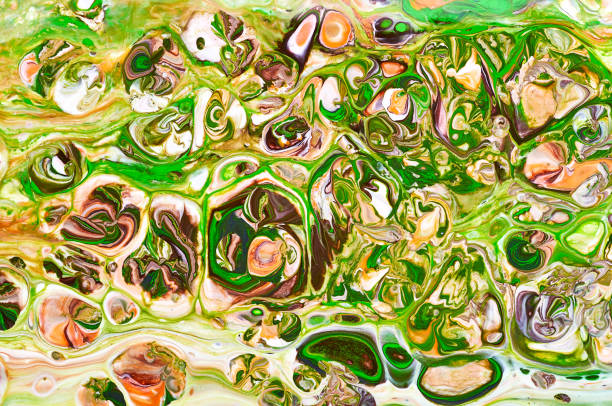 istock Fluid Art. Abstract colorful background, wallpaper. Mixing  paints. Modern art. Marble texture 943364724