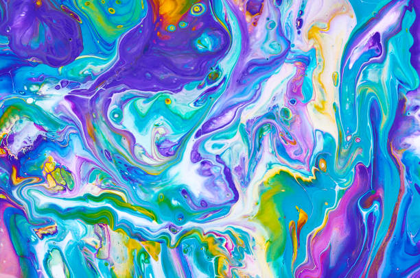 istock Fluid Art. Abstract colorful background, wallpaper, texture. Mixing  paints. Modern art. Marble texture 943365176