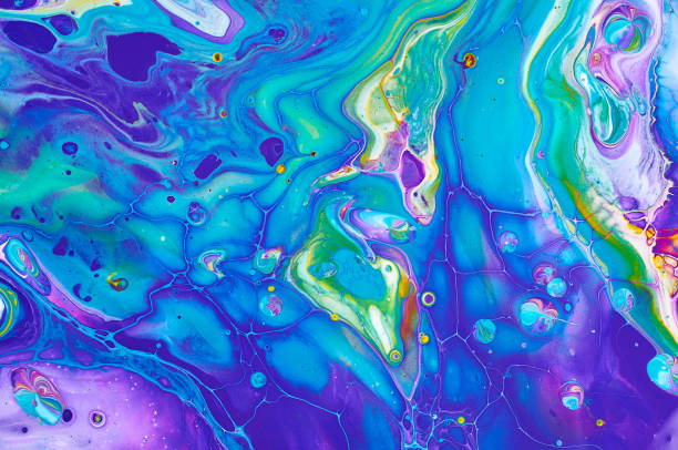 istock Fluid Art. Abstract colorful background, wallpaper. Mixing  paints. Modern art. Marble texture 943365190