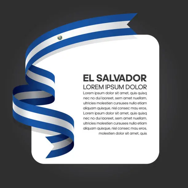Vector illustration of El Salvador flag background