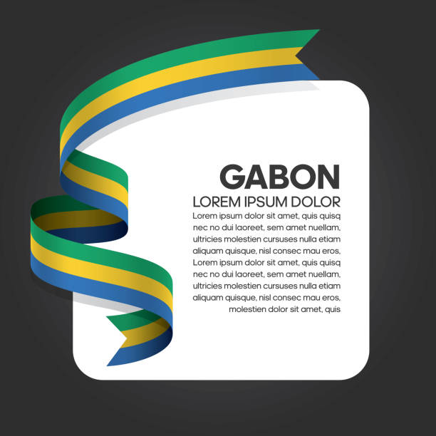 Gabon flag background Gabon, country, flag, culture, background postage stamp flags central africa stock illustrations