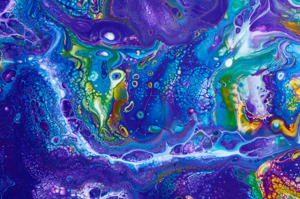 istock Fluid Art. Abstract colorful background, wallpaper, texture. Mixing  paints. Modern art. Marble texture 943365692