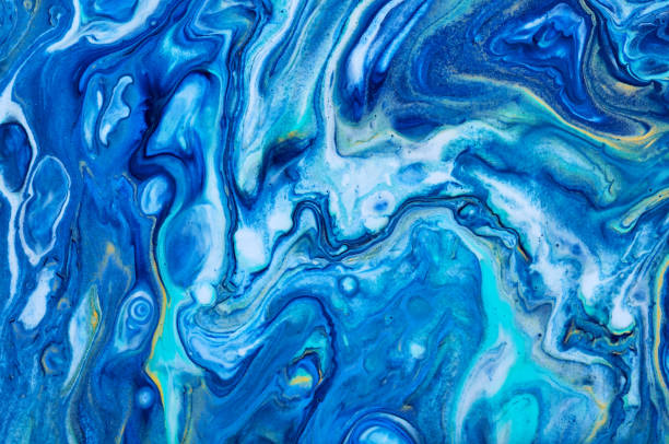 istock Fluid Art. Abstract colorful background, wallpaper. Mixing  paints. Modern art. Marble texture 943365726