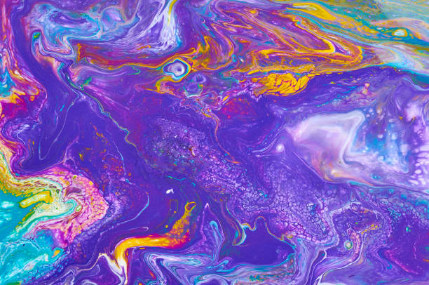 istock Fluid Art. Abstract colorful background, wallpaper, texture. Mixing  paints. Modern art. Marble texture 943365778