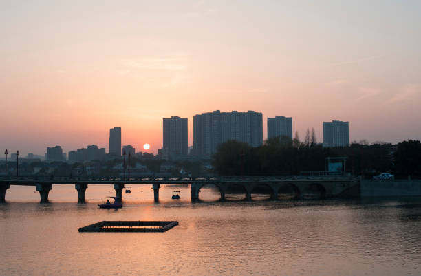 istock Skyline of Nanjing at sunset 943367932