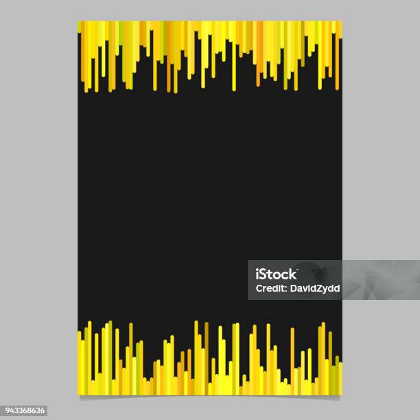 Poster Design Yellow Line Poster Template From Vertical Lines In Yellow Tones Vector Brochure ...