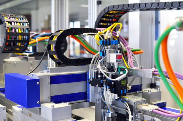 istock detail of a machine in a factory for honoring electronics 943369190
