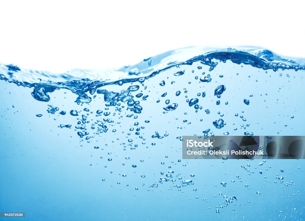 water splash and wave on white background Water Stock Photo