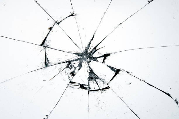 istock Broken glass craked on white background ,hi resolution photo art abstract texture object design 943374876