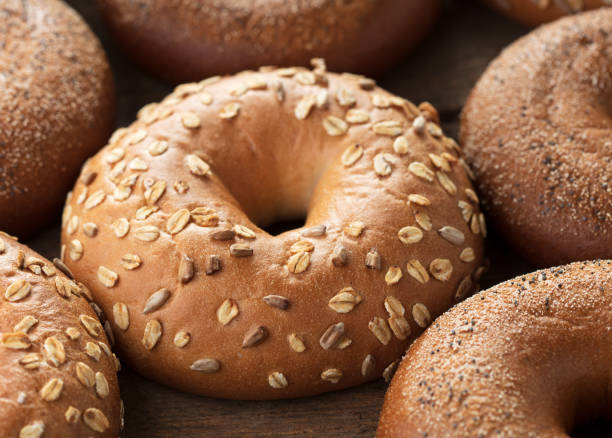 istock set of bagels on wooden background 943374908