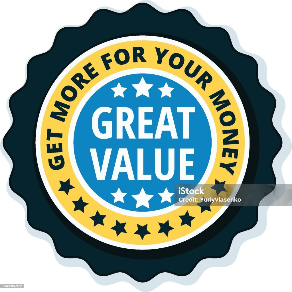 Good Value Graphic Great Value Label Illustration Stock Illustration - Download Image Now ...