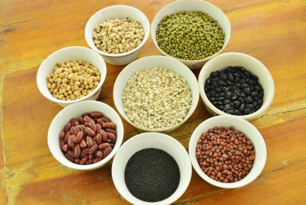 istock raw variety bean and cereal plant in cup 943387830