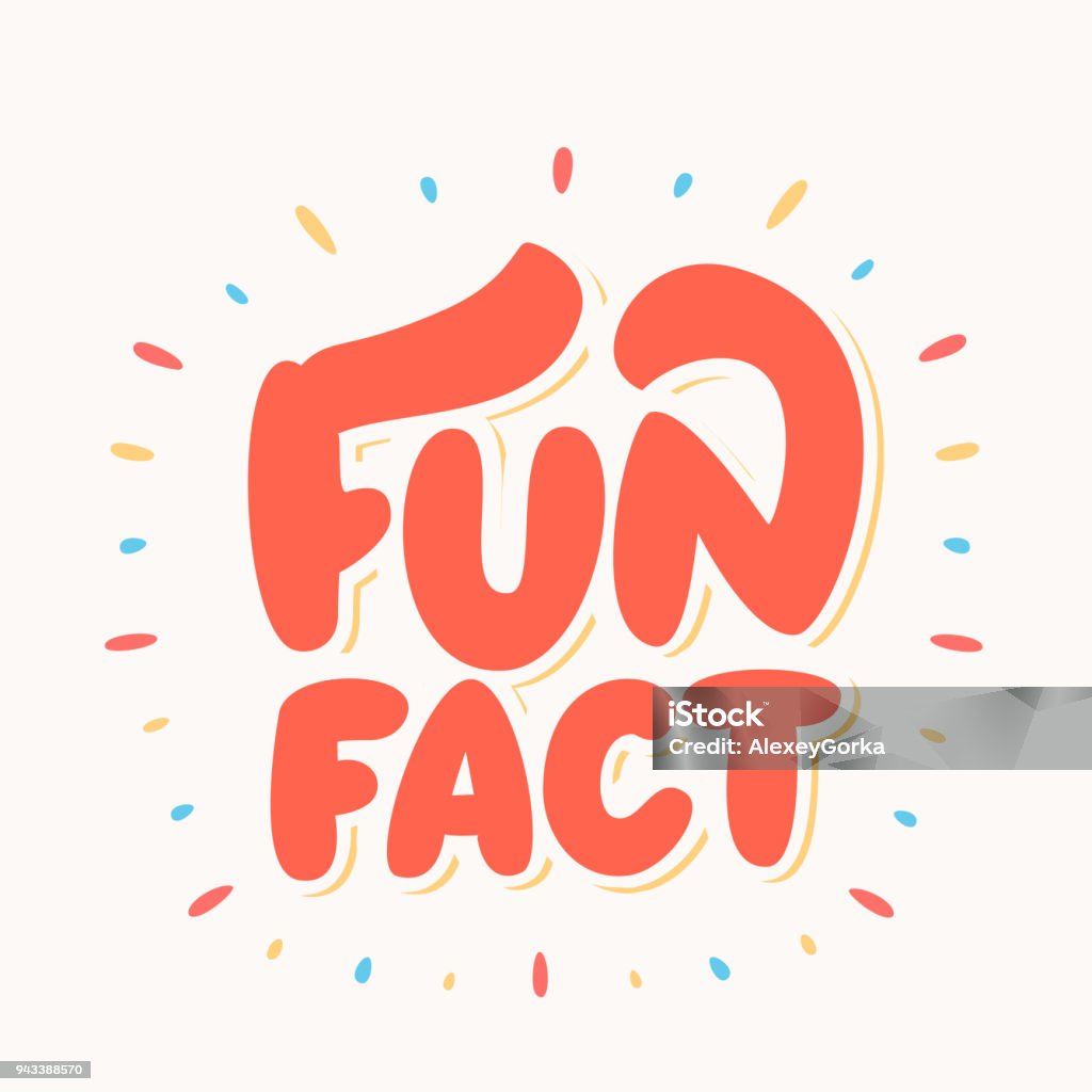Fact Lettering Fun Fact Vector Lettering Stock Illustration - Download Image Now ...