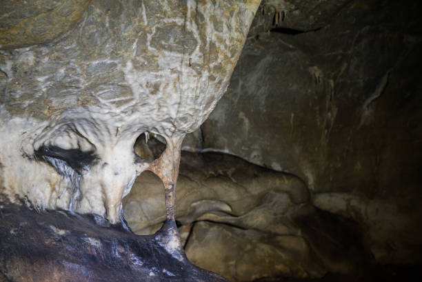 The interior of the cave. Cave decorations.