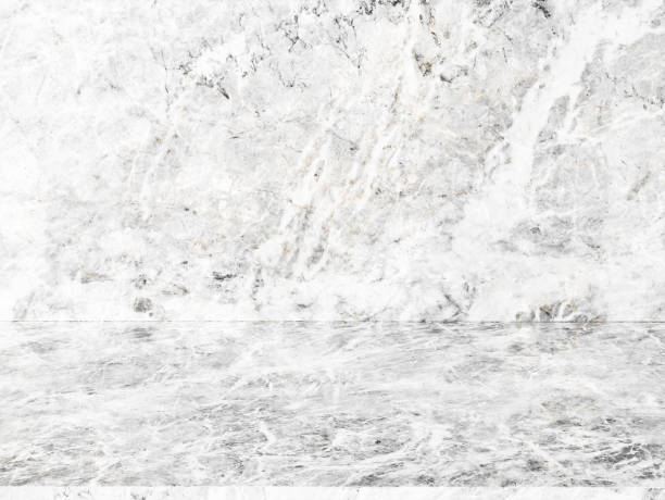 istock Blank marble table top on marble wall for display montage product 943400586
