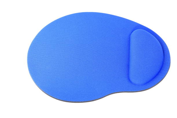 blue Mouse Pad isolated on white background stock photo