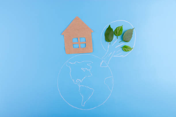 istock Paper cut of eco house 943409054