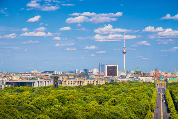 istock Berlin skyline with Tiergarten park in summer, Germany 943411620
