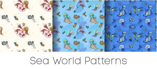 Seaworld Pattern Vector 350+ Sea World Stock Illustrations, Royalty-Free Vector Graphics & Clip ...