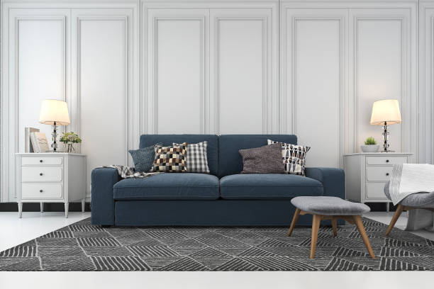 istock 3d rendering mock up frame in living room with sofa 943417916