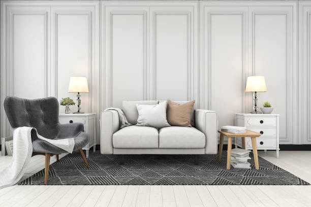 istock 3d rendering mock up frame in living room with sofa 943417968