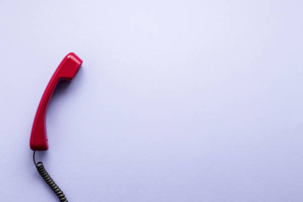 istock Handset on the pastel colorful background top view flat lay with copy space 943418414