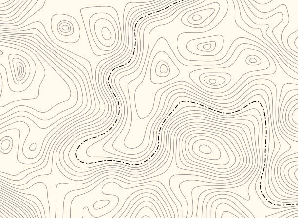 ilustrações, clipart, desenhos animados e ícones de mapa topográfico com borda, plano de fundo vector. mapa de contorno topográfico com limite. - physical geography