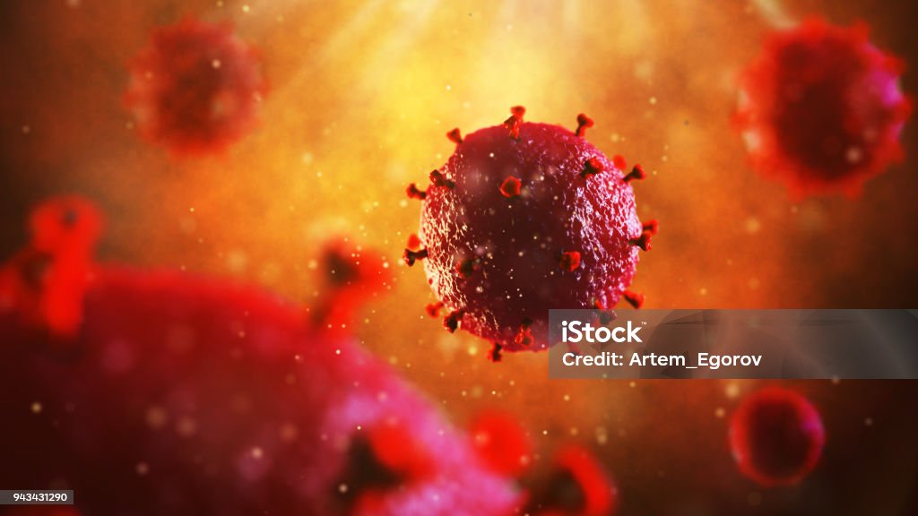 Ilustración 3D del virus VIH. Concepto médico - Foto de stock de VIH libre de derechos