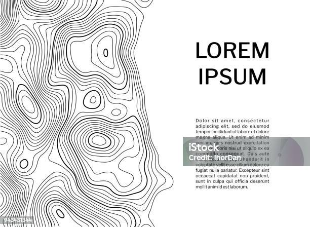 Topographic Contour Map Background Concept With Space For Your Text Stock Illustration - Download Image Now