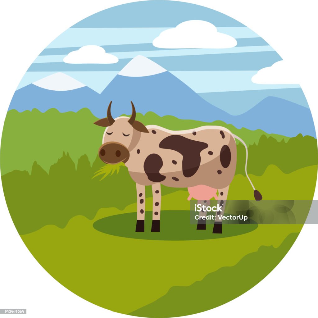Ilustración de Una Vaca Pasta En Un Prado Comiendo Pasto En Un Paisaje Estilo De Dibujos Animados Ilustración Vectorial y más Vectores Libres de Derechos de Agricultura - iStock Ilustración de Una Vaca Pasta En Un Prado Comiendo Pasto En Un Paisaje Estilo De Dibujos Animados Ilustración Vectorial y más Vectores Libres de Derechos de Agricultura - iStock