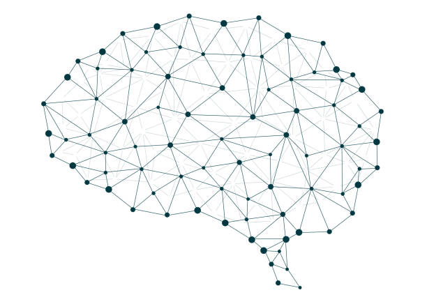 Brain networks stock photo