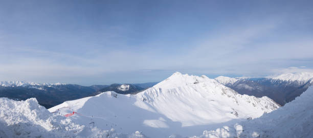 istock Mountains covered with snow snowcaps landscape 943456514