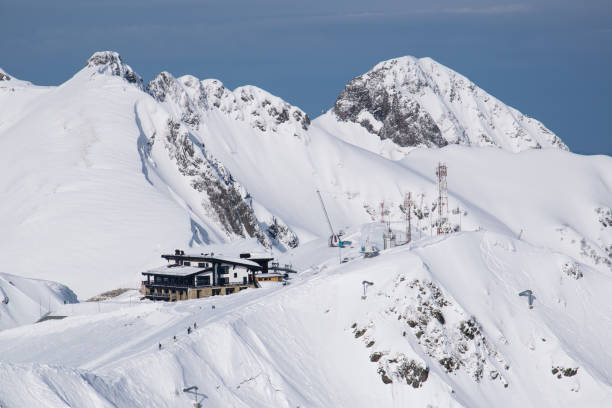 istock Mountains covered with snow snowcaps landscape 943456544