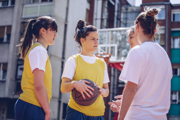 istock Basketball players on court 943465630