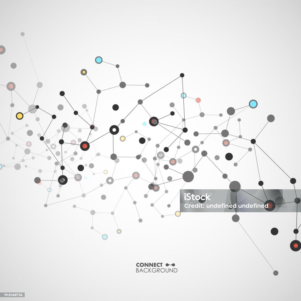 ベクトル図の分子、ネットワークと接続 - つながりのロイヤリティフリーベクトルアート